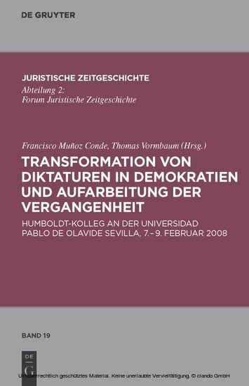 Transformation von Diktaturen in Demokratien und Aufarbeitung der Vergangenheit main product photo