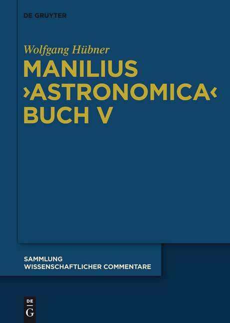 Manilius, 'Astronomica' Buch V main product photo