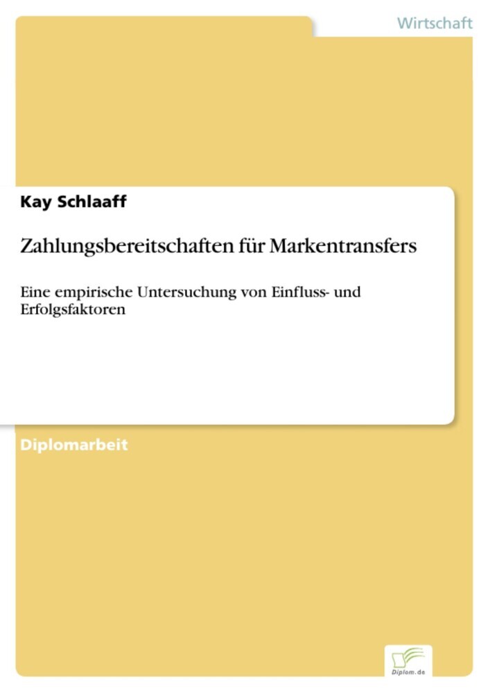 Zahlungsbereitschaften für Markentransfers main product photo