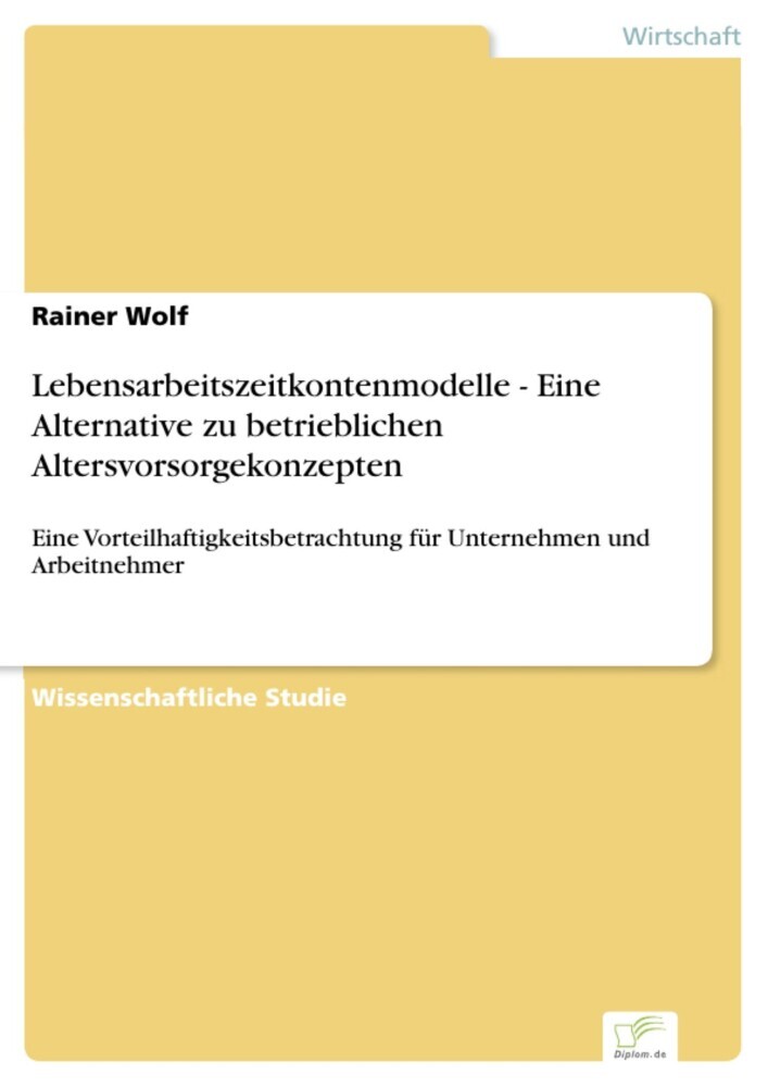 Lebensarbeitszeitkontenmodelle - Eine Alternative zu betrieblichen Altersvorsorgekonzepten main product photo