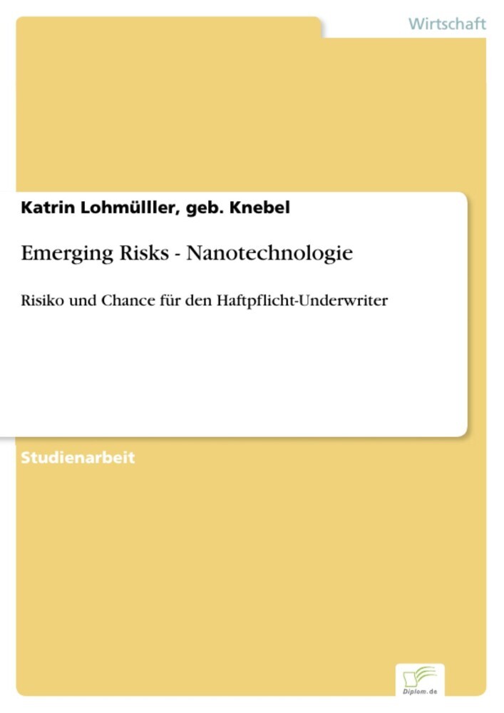 Emerging Risks - Nanotechnologie main product photo