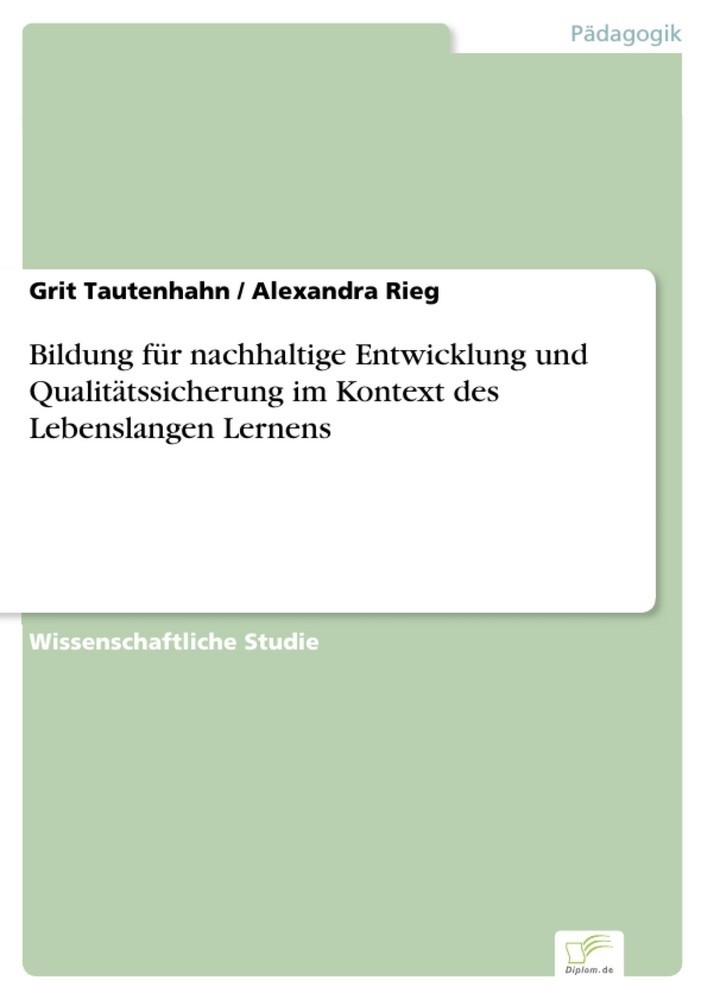Bildung für nachhaltige Entwicklung und Qualitätssicherung im Kontext des Lebenslangen Lernens main product photo