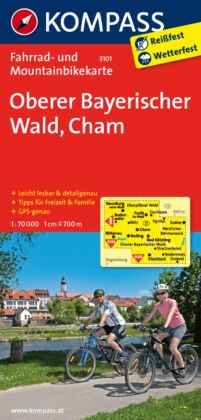 KOMPASS Fahrradkarte 3101 Oberer Bayerischer Wald - Cham 1:70.000
