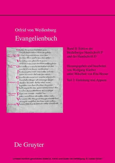 Edition der Heidelberger Handschrift P (Codex Pal. Lat. 52) und der Handschrift D (Codex Discissus: Bonn, Berlin/Krakau, Wolfenbüttel) main product photo