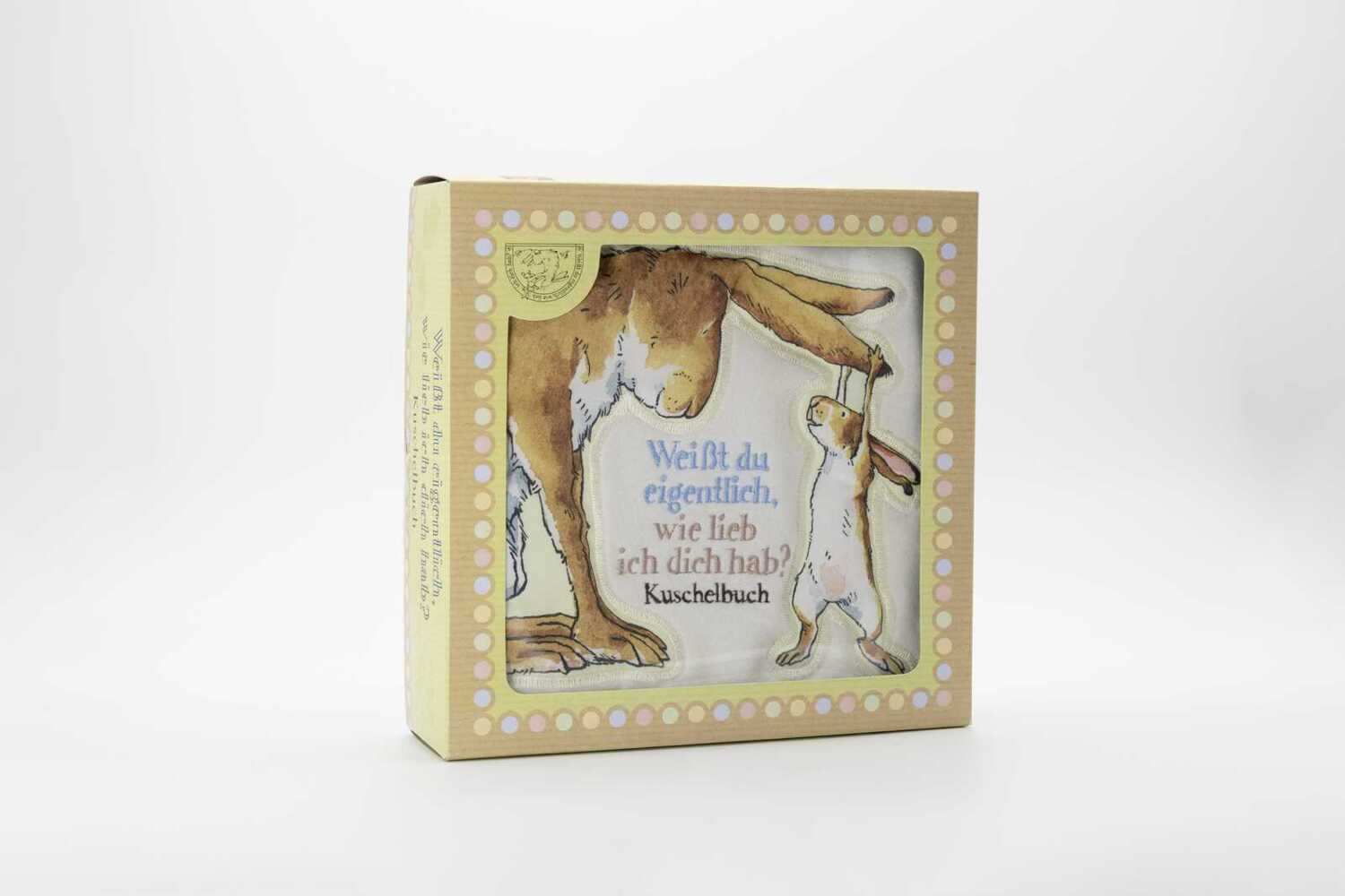 Weißt du eigentlich, wie lieb ich dich hab?, Stoffbilderbuch main product photo