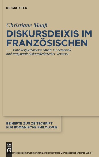 Diskursdeixis im Französischen main product photo
