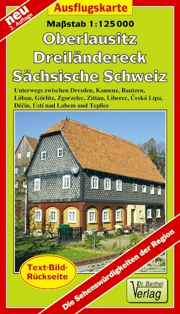 Doktor Barthel Karte Ausflugskarte Oberlausitz, Dreiländereck, Sächsische Schweiz main product photo