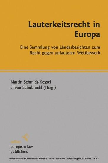 Lauterkeitsrecht in Europa main product photo