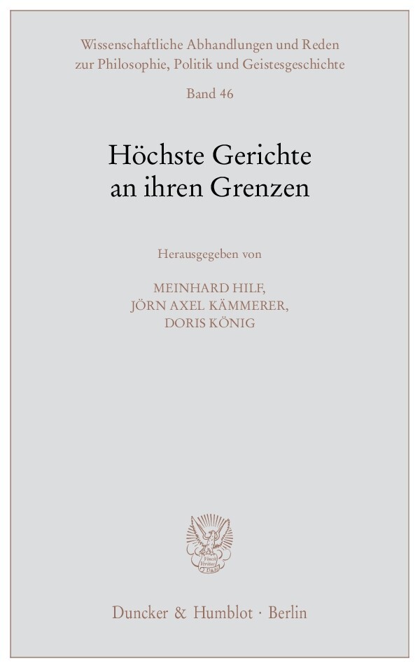 Höchste Gerichte an ihren Grenzen. main product photo