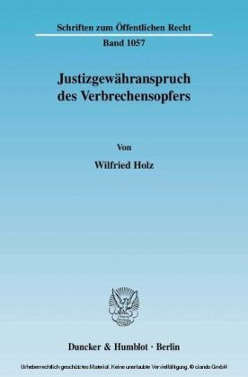Justizgewähranspruch des Verbrechensopfers.