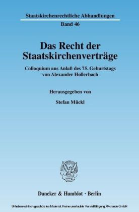 Das Recht der Staatskirchenverträge.