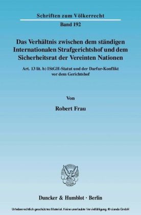 Das Verhältnis zwischen dem ständigen Internationalen Strafgerichtshof und dem Sicherheitsrat der Vereinten Nationen.