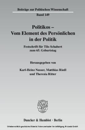 Politikos - Vom Element des Persönlichen in der Politik.