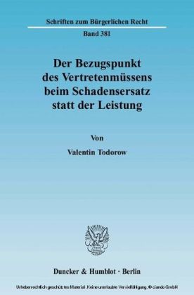 Der Bezugspunkt des Vertretenmüssens beim Schadensersatz statt der Leistung.