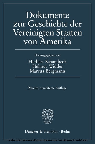 Dokumente zur Geschichte der Vereinigten Staaten von Amerika. main product photo