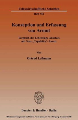 Konzeption und Erfassung von Armut.