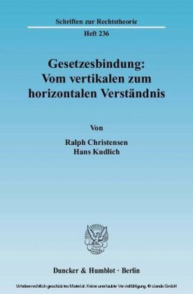 Gesetzesbindung: Vom vertikalen zum horizontalen Verständnis.