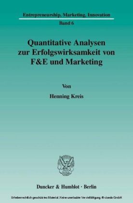 Quantitative Analysen zur Erfolgswirksamkeit von F&E und Marketing.