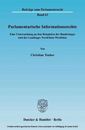 Parlamentarische Informationsrechte.