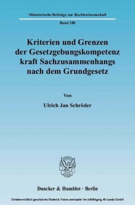 Kriterien und Grenzen der Gesetzgebungskompetenz kraft Sachzusammenhangs nach dem Grundgesetz.