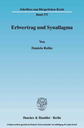 Erbvertrag und Synallagma.