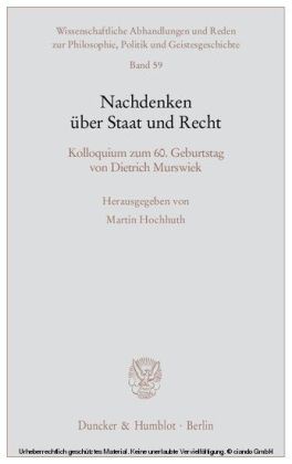 Nachdenken über Staat und Recht. main product photo