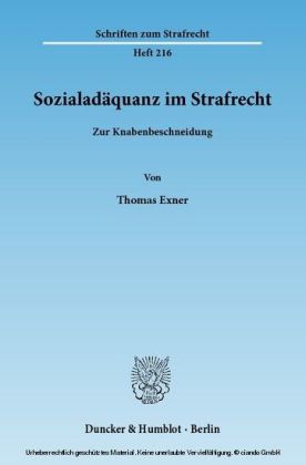 Sozialadäquanz im Strafrecht.