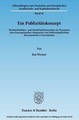 Ein Publizitätskonzept.