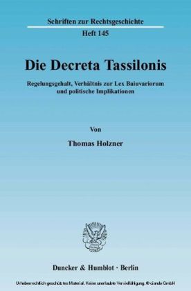 Die Decreta Tassilonis.
