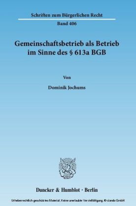 Gemeinschaftsbetrieb als Betrieb im Sinne des 613a BGB.