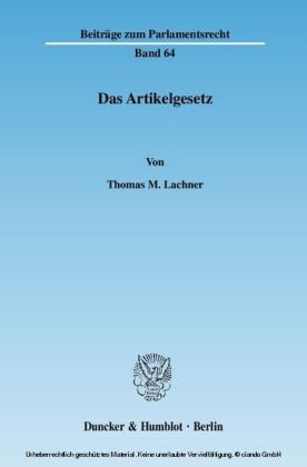 Das Artikelgesetz.