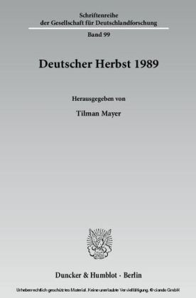 Deutscher Herbst 1989.