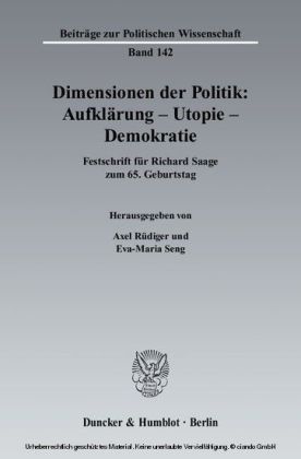 Dimensionen der Politik: Aufklärung - Utopie - Demokratie.