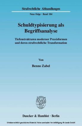 Schuldtypisierung als Begriffsanalyse.