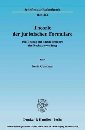Theorie der juristischen Formulare.