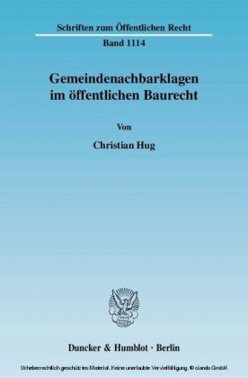 Gemeindenachbarklagen im öffentlichen Baurecht.