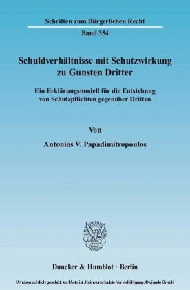 Schuldverhältnisse mit Schutzwirkung zu Gunsten Dritter.