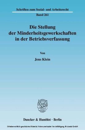 Die Stellung der Minderheitsgewerkschaften in der Betriebsverfassung. main product photo