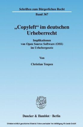»Copyleft« im deutschen Urheberrecht.