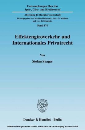 Effektengiroverkehr und Internationales Privatrecht.