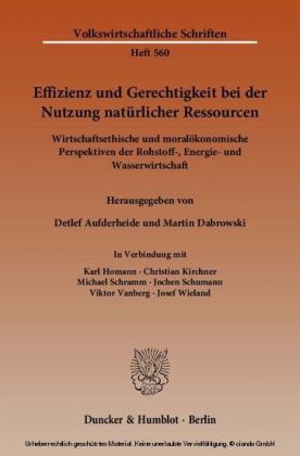 Effizienz und Gerechtigkeit bei der Nutzung natürlicher Ressourcen. main product photo