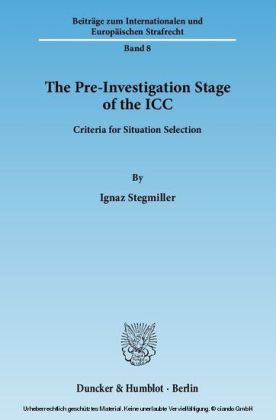 The Pre-Investigation Stage of the ICC.