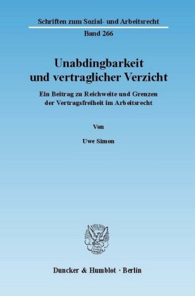Unabdingbarkeit und vertraglicher Verzicht.