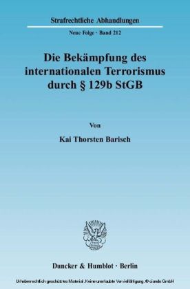 Die Bekämpfung des internationalen Terrorismus durch 129b StGB. main product photo