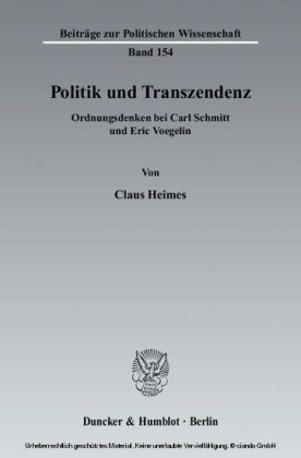 Politik und Transzendenz.