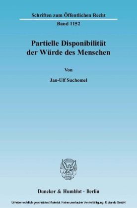 Partielle Disponibilität der Würde des Menschen.