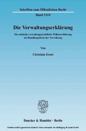 Die Verwaltungserklärung.