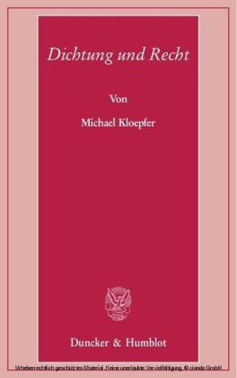 Dichtung und Recht.