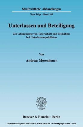 Unterlassen und Beteiligung.