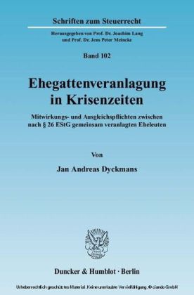 Ehegattenveranlagung in Krisenzeiten.